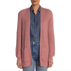 Madewell Nolan Ribbed Cardigan Open Front Sweater